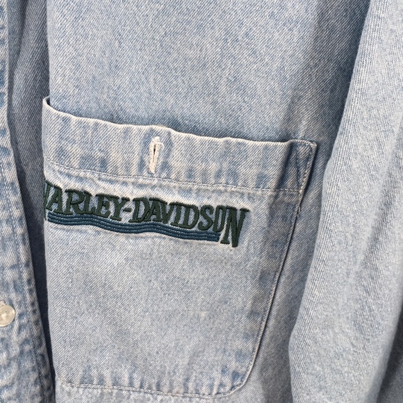 Harley Davidson Blue Button Shirt Cotton J… - Picture 4 of 6
